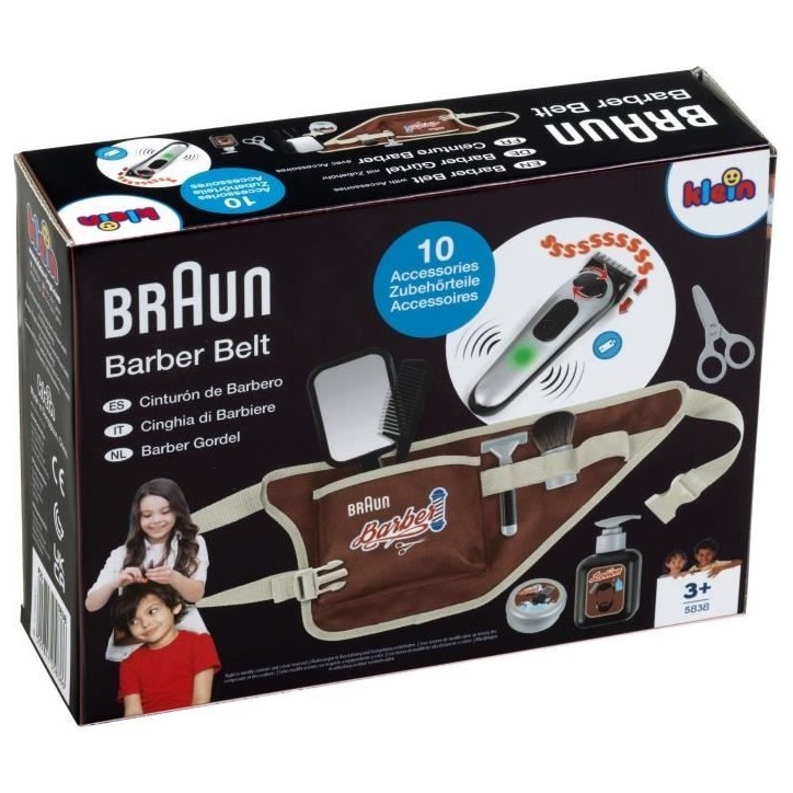 Ceinture de barbier - KLEIN - 5838 - Avec tondeuse électronique et accessoires - Des 3 ans