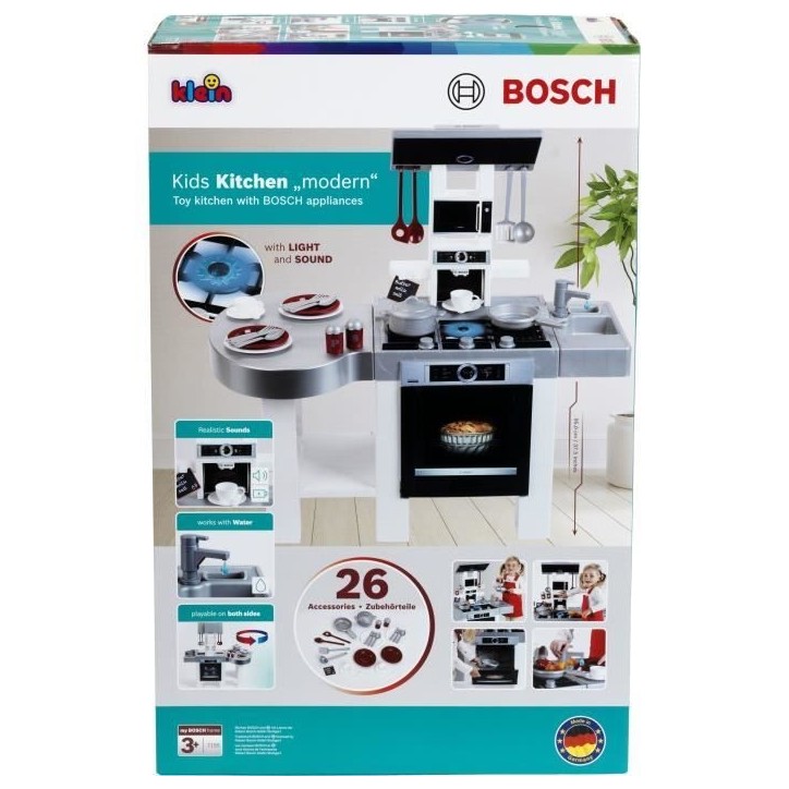 Cuisine Bosch - KLEIN - 7155 - Modern Style avec fonctions réalistes et accessoires - Des 3 ans Cuisine Bosch - KLEIN - 7155 - Modern Style avec fonctions réalistes et accessoires - Des 3 ans
