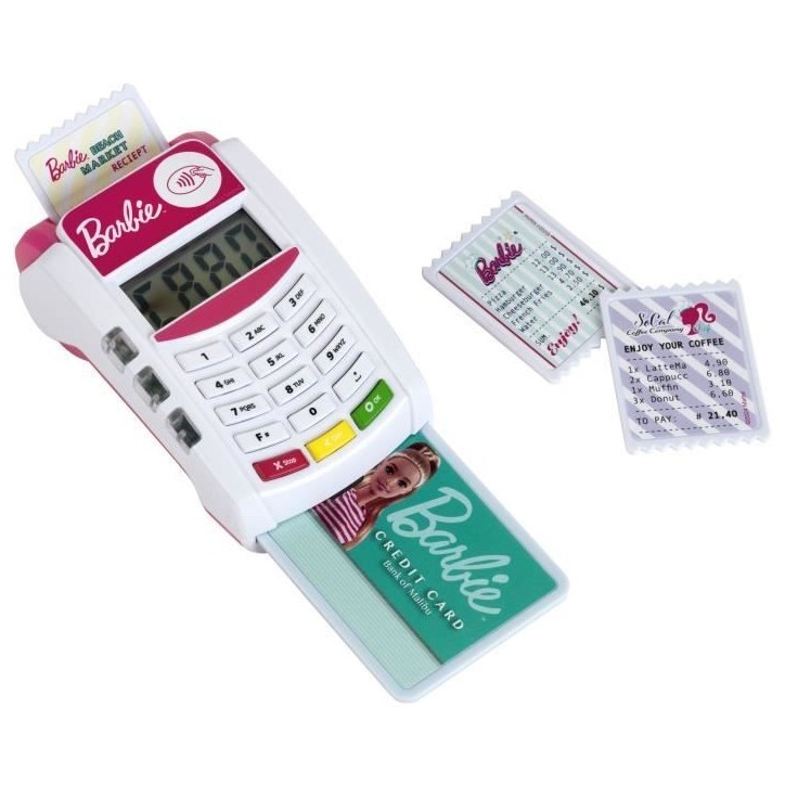 Terminal de paiement électronique Barbie - KLEIN - 7335 - Avec accessoires - Des 3 ans Terminal de paiement électronique Barbie - KLEIN - 7335 - Avec accessoires - Des 3 ans