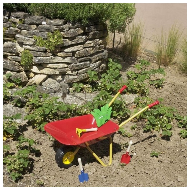Brouette en métal - KLEIN - 7669 - Avec 3 outils et 1 paire de gants - Des 3 ans Brouette en métal - KLEIN - 7669 - Avec 3 outils et 1 paire de gants - Des 3 ans