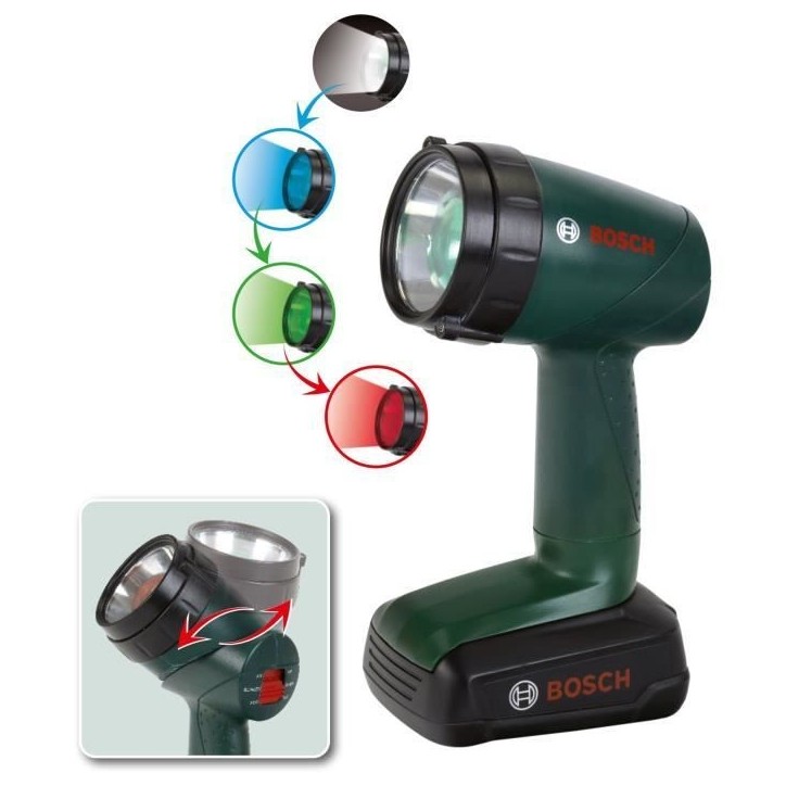 Lampe torche électronique Bosch - KLEIN - 8448 - 2 modes de fonctionnement et 4 filtres - Des 3 ans Lampe torche électronique Bosch - KLEIN - 8448 - 2 modes de fonctionnement et 4 filtres - Des 3 ans