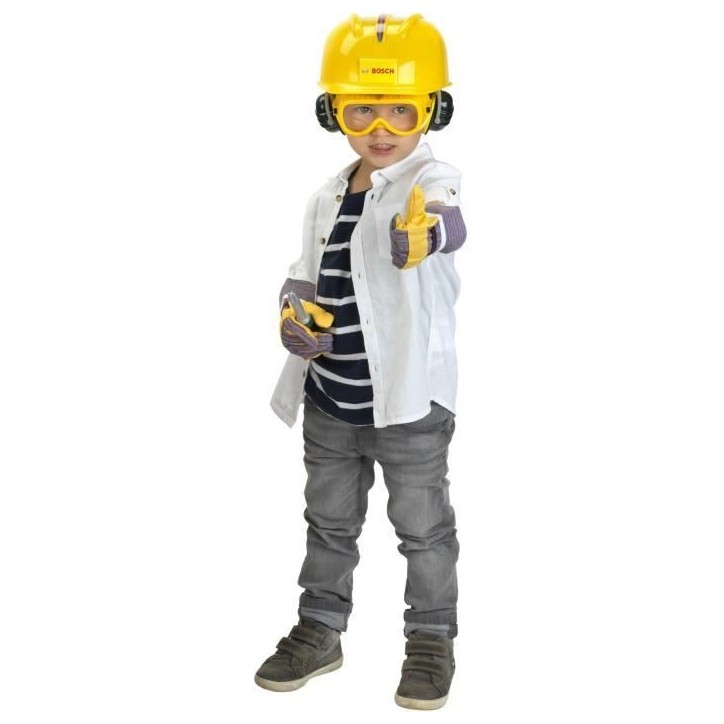 Set d'accessoires de bricolage Bosch avec casque, 4 pieces - KLEIN - 8537 Set d'accessoires de bricolage Bosch avec casque, 4 pieces - KLEIN - 8537