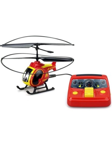 Hélicoptere télécommandé Pompier TOOKO - des 4 ans - Rouge