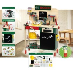 Grand établi Bosch - KLEIN - 8734 - Bois FSC - Avec visseuse électro