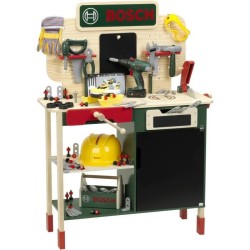 Grand établi Bosch - KLEIN - 8734 - Bois FSC - Avec visseuse électro