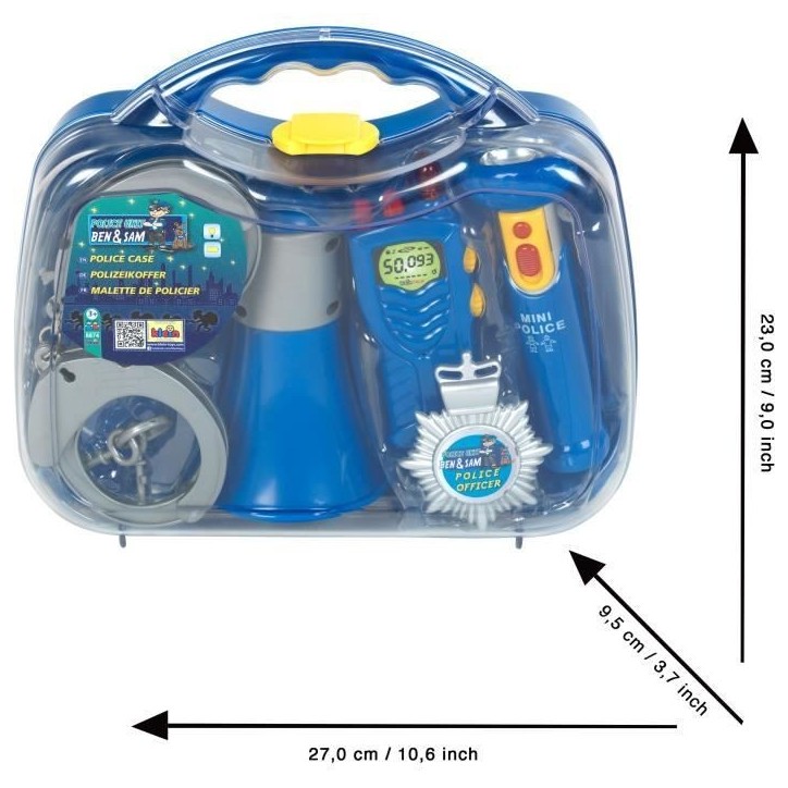Mallette de policier - KLEIN - 8874 - Avec lampe torche électronique et accessoires - Des 3 ans Mallette de policier - KLEIN - 8874 - Avec lampe torche électronique et accessoires - Des 3 ans