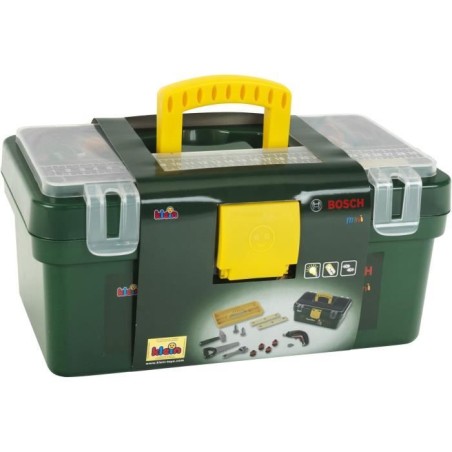 Caisse a outils Bosch - KLEIN - 8609 - Compartimentée avec visseuse électronique Ixolino II et accessoires - Des 3 ans