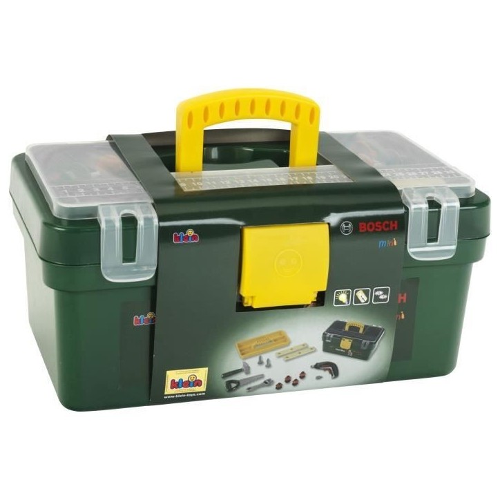 Caisse a outils Bosch - KLEIN - 8609 - Compartimentée avec visseuse électronique Ixolino II et accessoires - Des 3 ans Caisse a outils Bosch - KLEIN - 8609 - Compartimentée avec visseuse électronique Ixolino II et accessoires - Des 3 ans