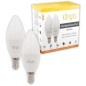 2 Ampoules LED connectées Wi-Fi + BT, LED E14, Couleurs + blanc réglable, 5W - Konyks Antalya E14 Max Easy Dual Pack