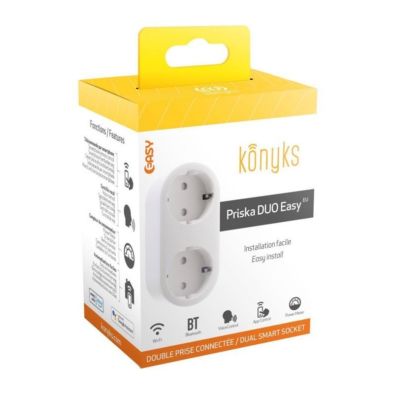 Accessoires maison connectée Konyks Double Prise Wi-Fi, format EU Sch Accessoires maison connectée Konyks Double Prise Wi-Fi, format EU Sch