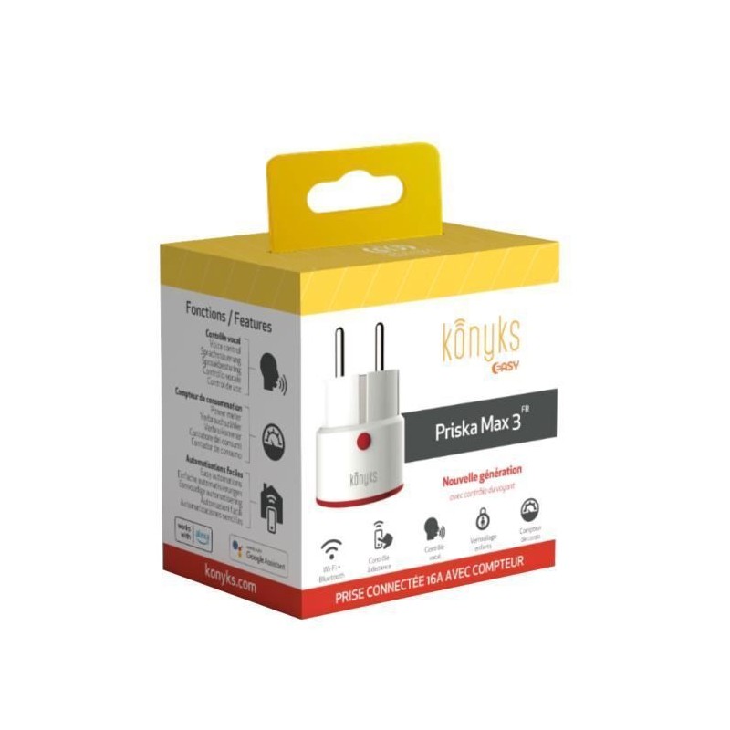 Accessoires maison connectée Konyks Prise electrique Wi-fi + BT 16A c