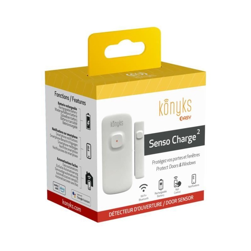 Konyks Senso Charge 2 - Détecteur d'ouverture Wi-Fi sur batterie pour Konyks Senso Charge 2 - Détecteur d'ouverture Wi-Fi sur batterie pour
