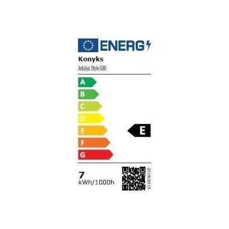 Ampoule Wi-Fi + BT, Blanc réglable, E27, 7W - Konyks Antalya Style G80-E27