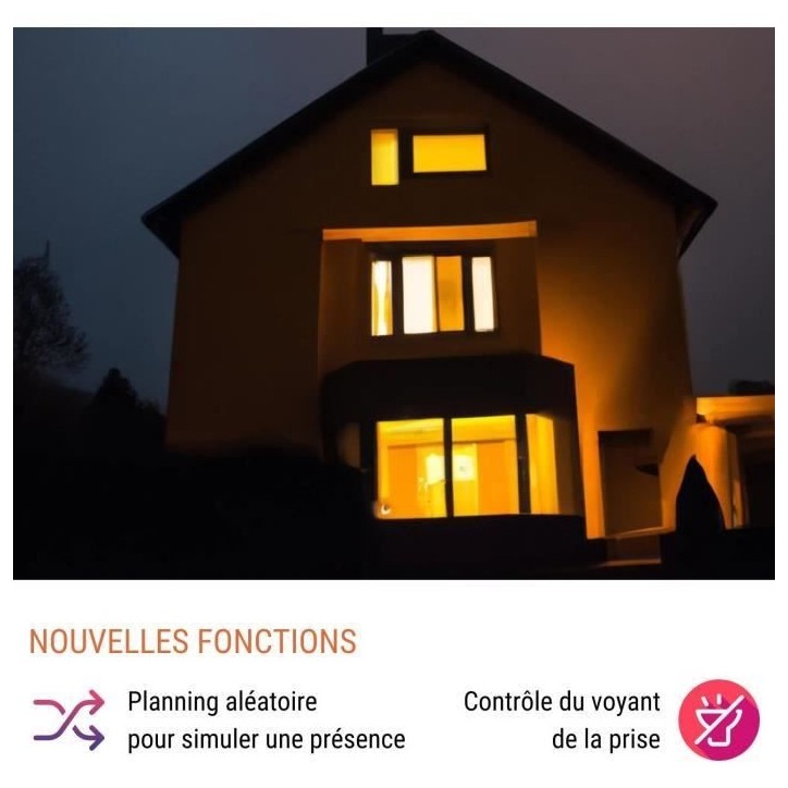 Lot de 2 prises connectées Wi-Fi + BT - KONYKS - Priska FR Dual Pack - 16 A - Avec compteur de consommation Lot de 2 prises connectées Wi-Fi + BT - KONYKS - Priska FR Dual Pack - 16 A - Avec compteur de consommation