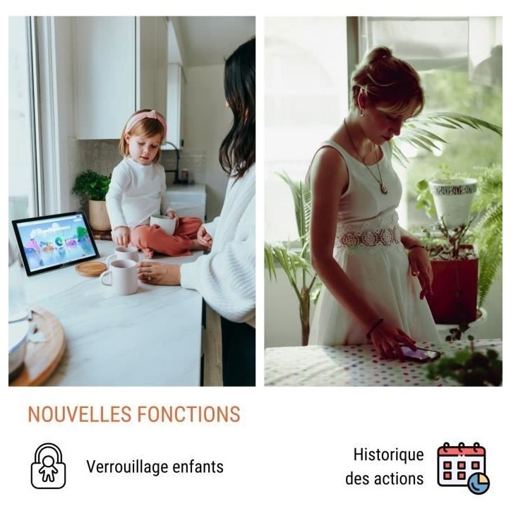 Lot de 2 prises connectées Wi-Fi + BT - KONYKS - Priska FR Dual Pack - 16 A - Avec compteur de consommation Lot de 2 prises connectées Wi-Fi + BT - KONYKS - Priska FR Dual Pack - 16 A - Avec compteur de consommation