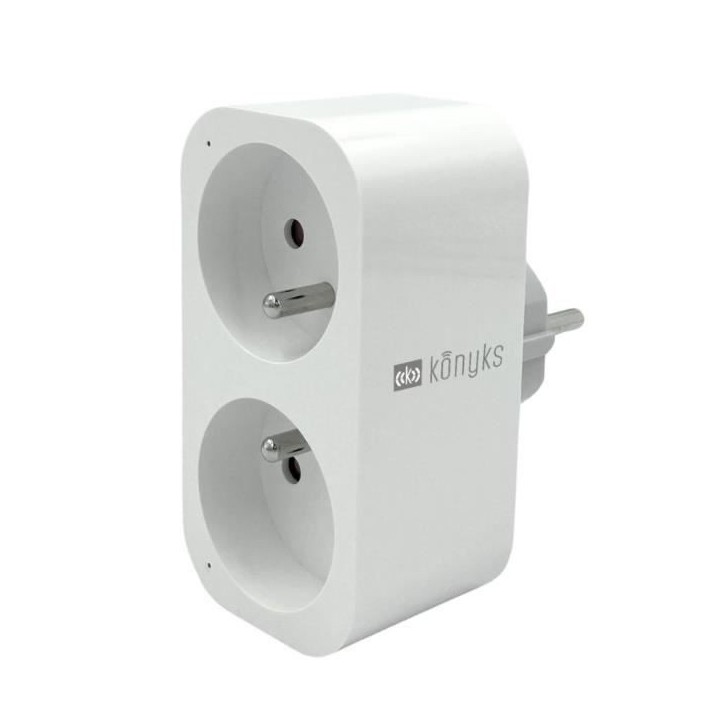 Prise double - KONYKS - Priska Duo FR - Wi-Fi + Bluetooth Prise double - KONYKS - Priska Duo FR - Wi-Fi + Bluetooth
