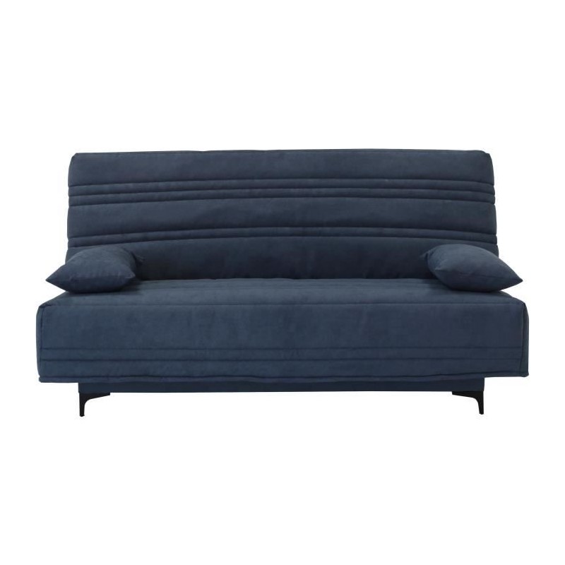 Banquette clic clac 3 places - Tissu bleu - L199 x P96 x 103 cm - KRIS Banquette clic clac 3 places - Tissu bleu - L199 x P96 x 103 cm - KRIS