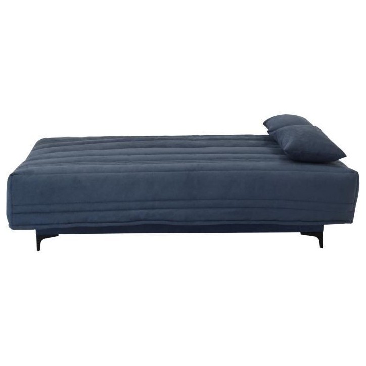Banquette clic clac 3 places - Tissu bleu - L199 x P96 x 103 cm - KRISTEN - Style contemporain Banquette clic clac 3 places - Tissu bleu - L199 x P96 x 103 cm - KRISTEN - Style contemporain