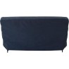 Banquette clic clac 3 places - Tissu bleu - L199 x P96 x 103 cm - KRIS