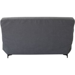 Banquette clic clac 3 places - Tissu gris moyen - L199 x P96 x H103 cm