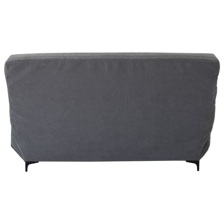 Banquette clic clac 3 places - Tissu gris moyen - L199 x P96 x H103 cm - KRISTEN - Style contemporain Banquette clic clac 3 places - Tissu gris moyen - L199 x P96 x H103 cm - KRISTEN - Style contemporain