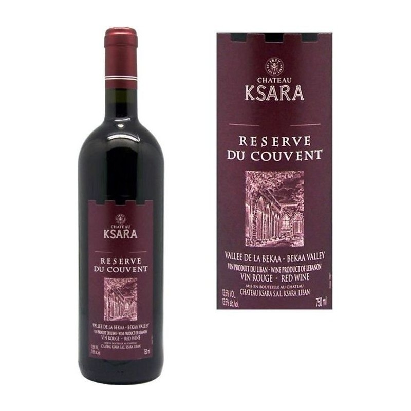 Château Ksara Réserve du Couvent Vallée de la Bekaa - Vin rouge du Château Ksara Réserve du Couvent Vallée de la Bekaa - Vin rouge du