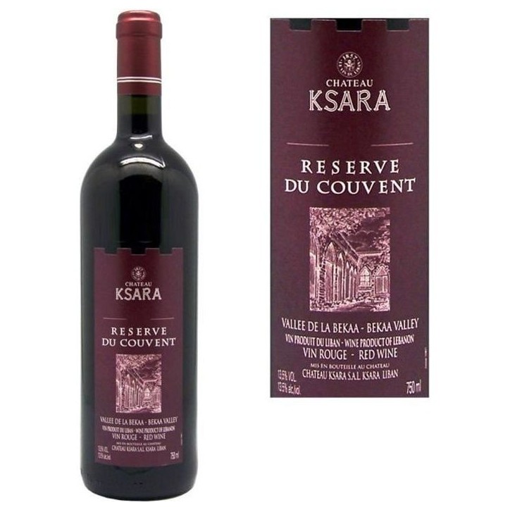 Château Ksara Réserve du Couvent Vallée de la Bekaa - Vin rouge du Liban 2022
