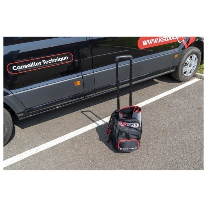Sac a dos - KS TOOLS - 850.0334 - Sac a roulettes - Bras télescopique - Charge max 35 kg - Volume 18 L Sac a dos - KS TOOLS - 850.0334 - Sac a roulettes - Bras télescopique - Charge max 35 kg - Volume 18 L