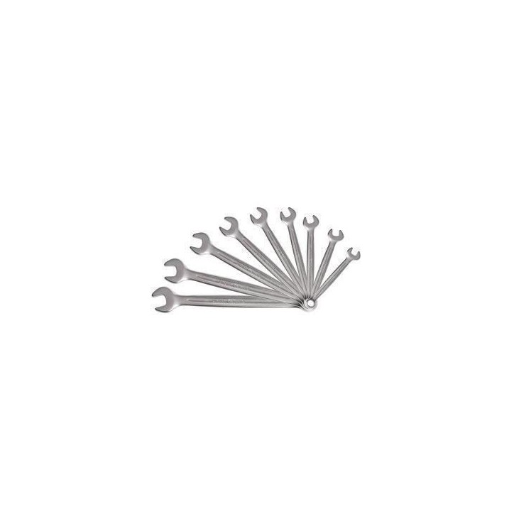 Jeu de 9 clés mixtes métriques - KS TOOLS - 922.0043 - Clé plate a cliquet en boite - 8 a 19 mm - Angle de fourche oeil incli