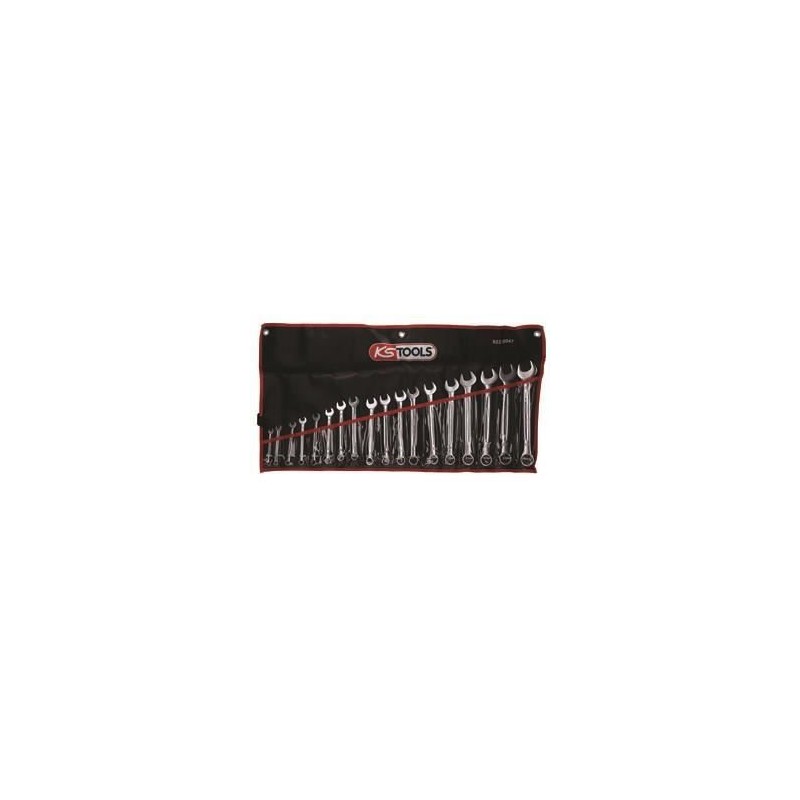 Jeu de 18 clés mixtes métriques - KS TOOLS - 922.0047 - En trousse - Jeu de 18 clés mixtes métriques - KS TOOLS - 922.0047 - En trousse -