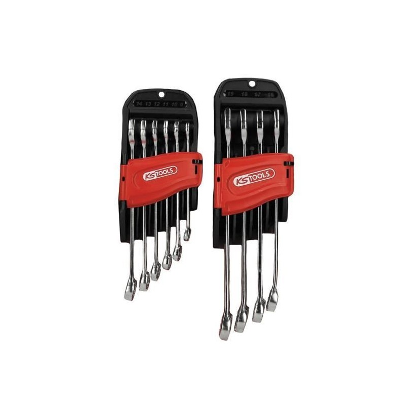 Jeu de 10 clés mixtes métriques - KS TOOLS - 922.0050 - Sur support Jeu de 10 clés mixtes métriques - KS TOOLS - 922.0050 - Sur support