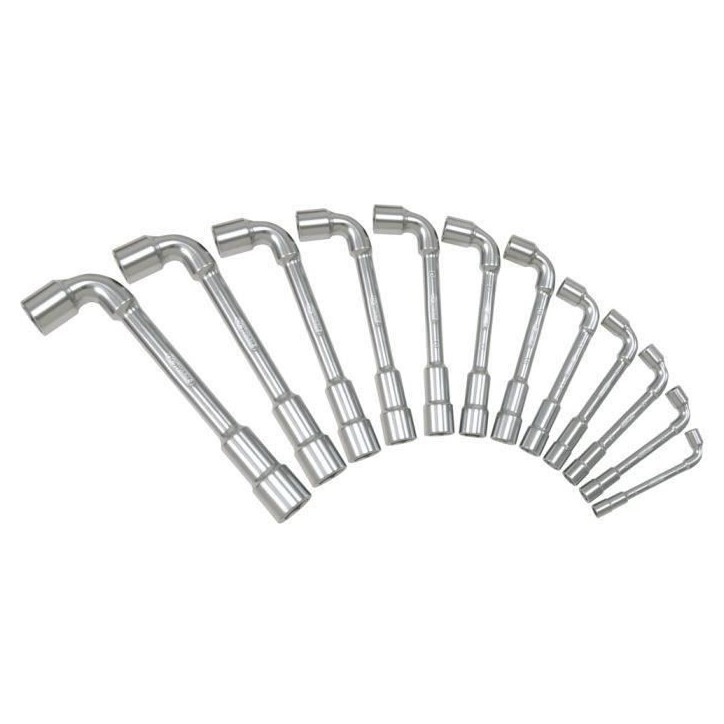 Clés a pipe - KS TOOLS - 517.0442 - Boite de 12 clés a pipe débouchées métriques - 6 pans - De 7 a 24 mm