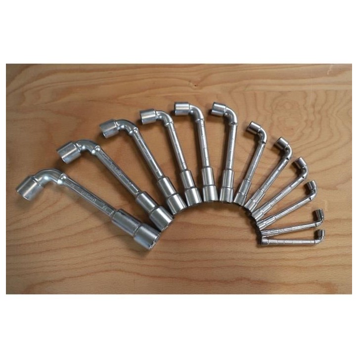 Clés a pipe - KS TOOLS - 517.0442 - Boite de 12 clés a pipe débouchées métriques - 6 pans - De 7 a 24 mm