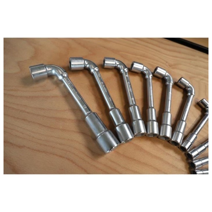 Clés a pipe - KS TOOLS - 517.0442 - Boite de 12 clés a pipe débouchées métriques - 6 pans - De 7 a 24 mm