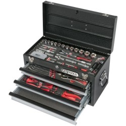 Coffre a outils ULTIMATE équipé - 3 tiroirs et plateau - 114 pcs , K