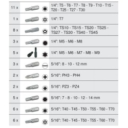 Module - KS TOOLS - 711.1011 - Module de douilles et accessoires - 1/4