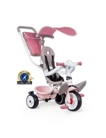 Tricycle évolutif enfant Smoby Balade Plus - Rose