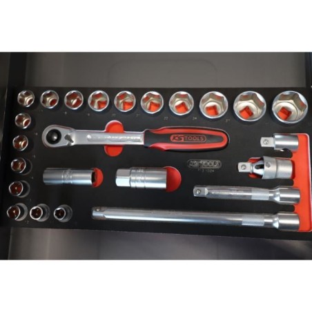 Module - KS TOOLS - 713.1024 - Module de douilles et accessoires Ultimate - 1/2 - 24 pieces