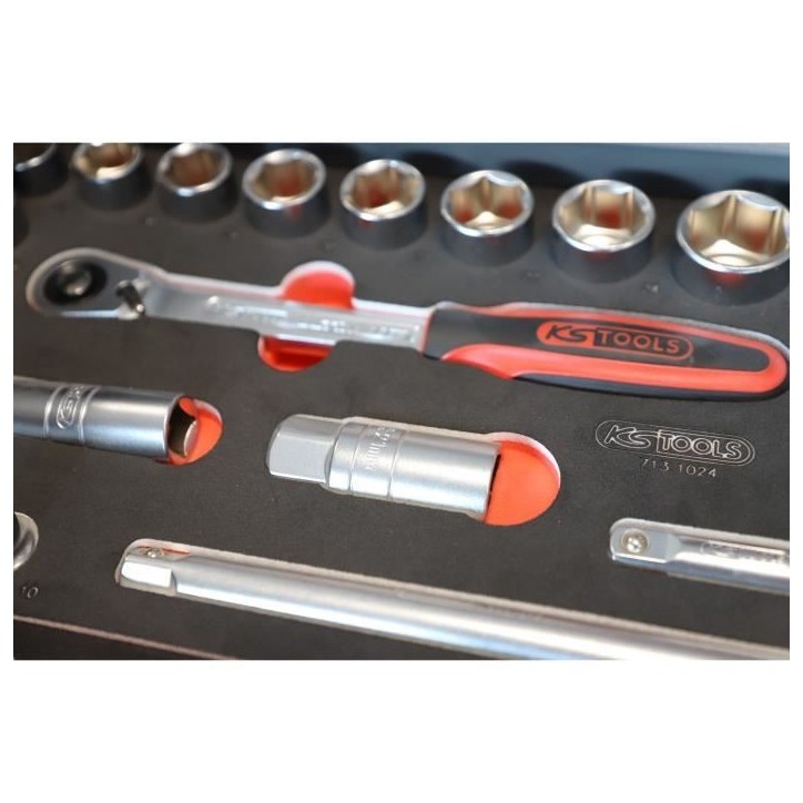 Module - KS TOOLS - 713.1024 - Module de douilles et accessoires Ultimate - 1/2 - 24 pieces