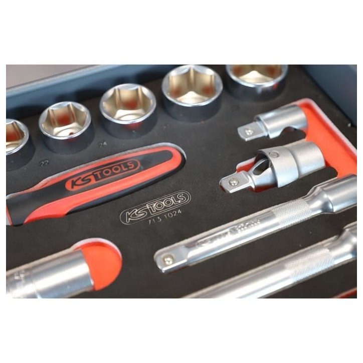 Module - KS TOOLS - 713.1024 - Module de douilles et accessoires Ultimate - 1/2 - 24 pieces