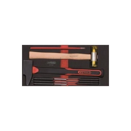 Module - KS TOOLS - 713.1102 - Module d'outils de frappe - 9 pieces - Pour servantes et établis