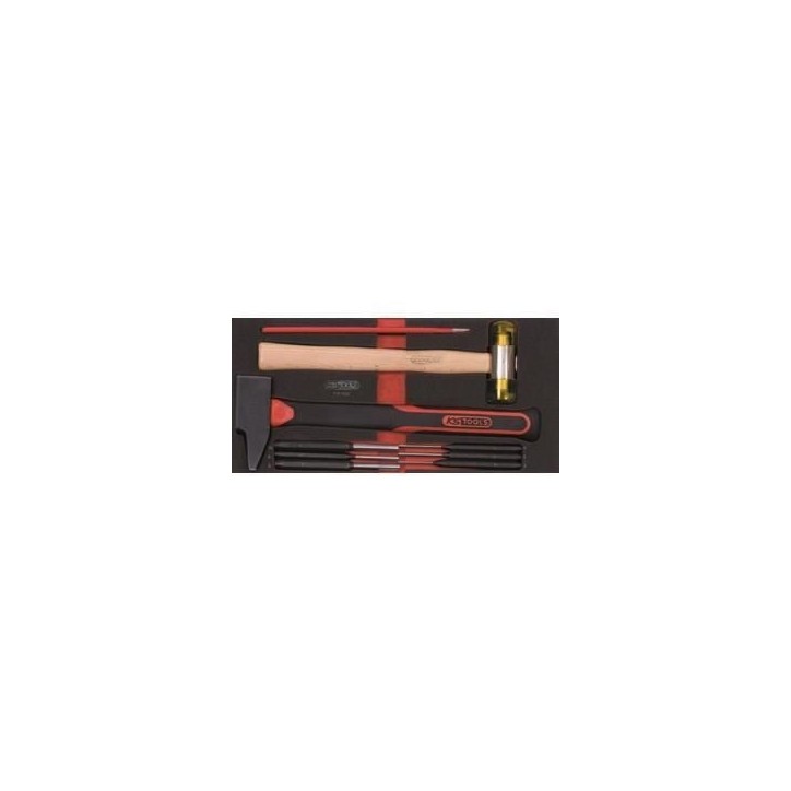 Module - KS TOOLS - 713.1102 - Module d'outils de frappe - 9 pieces - Pour servantes et établis Module - KS TOOLS - 713.1102 - Module d'outils de frappe - 9 pieces - Pour servantes et établis