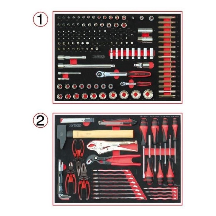 Module - KS TOOLS - 714.0184 - Composition d'outils 2 tirois - Pour servante - 184 pieces Module - KS TOOLS - 714.0184 - Composition d'outils 2 tirois - Pour servante - 184 pieces