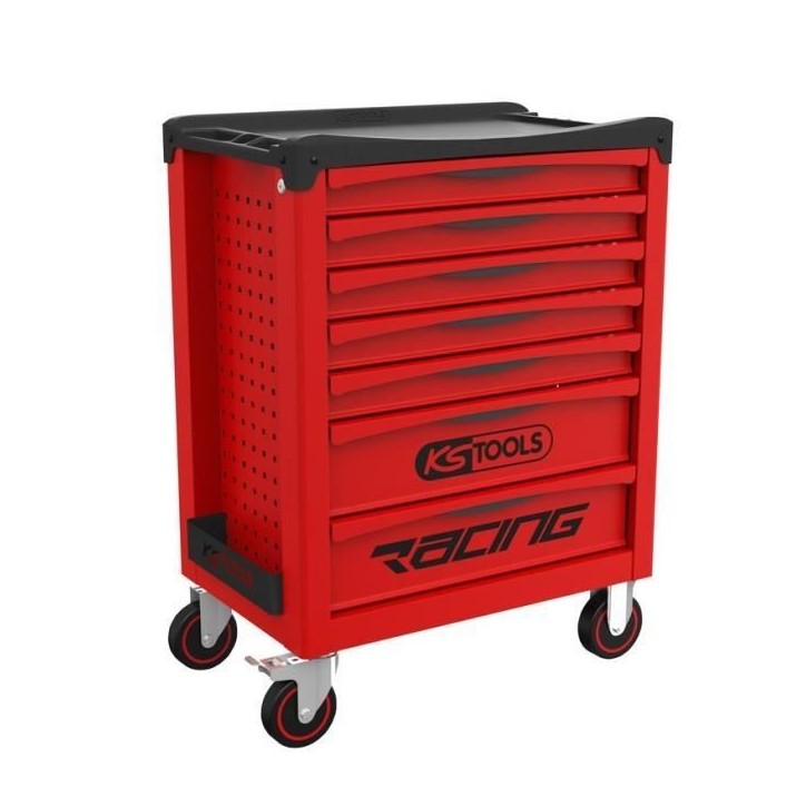 Servante - Vide - 7 tiroirs - KS Tools - 855.0007 - Rouge - Servante d'atelier racing - Vide avec mousse - Plateau ABS gradué Servante - Vide - 7 tiroirs - KS Tools - 855.0007 - Rouge - Servante d'atelier racing - Vide avec mousse - Plateau ABS gradué