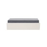 Lit coffre adulte 140 x 190 cm - Tissu Beige - ECLIPSE