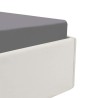 Lit coffre adulte 140 x 190 cm - Tissu Beige - ECLIPSE