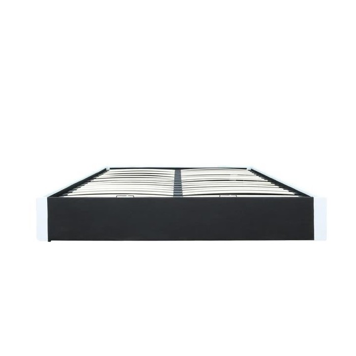 ECLIPSE Lit adulte 140x190 cm avec Coffre de rangement - Simili Blanc ECLIPSE Lit adulte 140x190 cm avec Coffre de rangement - Simili Blanc