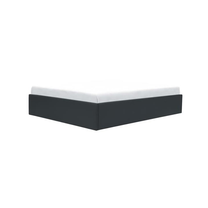 ECLIPSE Lit coffre adulte 140 x 190 cm - Simili Noir ECLIPSE Lit coffre adulte 140 x 190 cm - Simili Noir