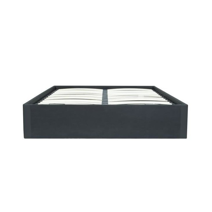 ECLIPSE Lit coffre adulte 140 x 190 cm - Simili Noir ECLIPSE Lit coffre adulte 140 x 190 cm - Simili Noir