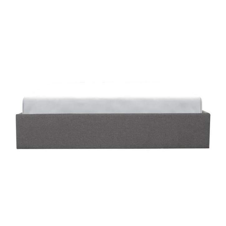 ECLIPSE Lit adulte 160x200 cm + Coffre de rangement - Tissu gris clair ECLIPSE Lit adulte 160x200 cm + Coffre de rangement - Tissu gris clair